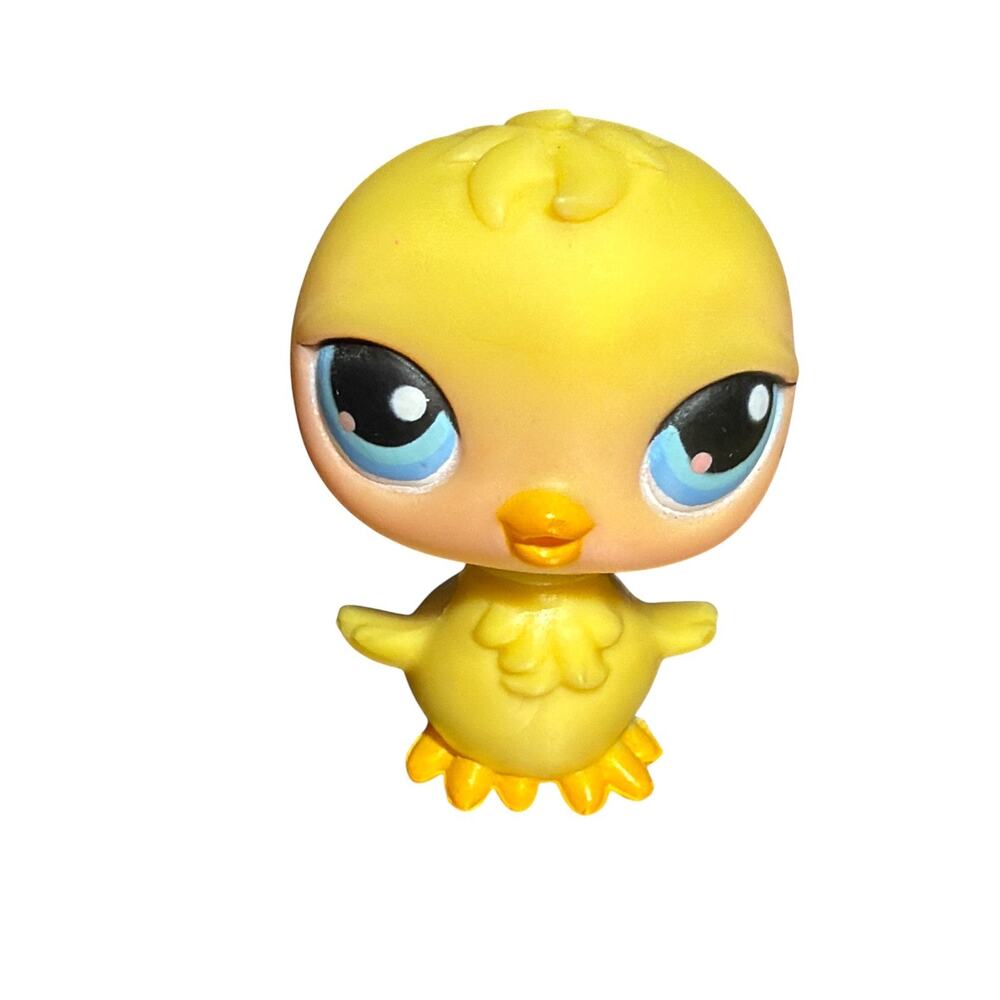 Littlest Pet Shop #13 Yellow Easter Spring Baby Chick Blue Eyes LPS 2004 Vintage